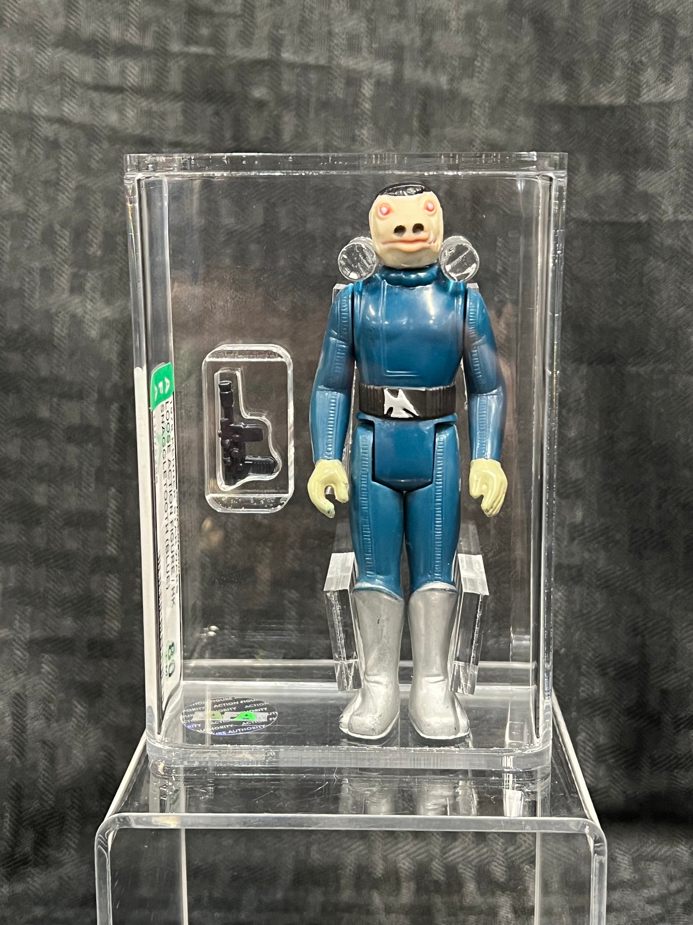 Vintage Star Wars Blue Snaggletooth AFA 80