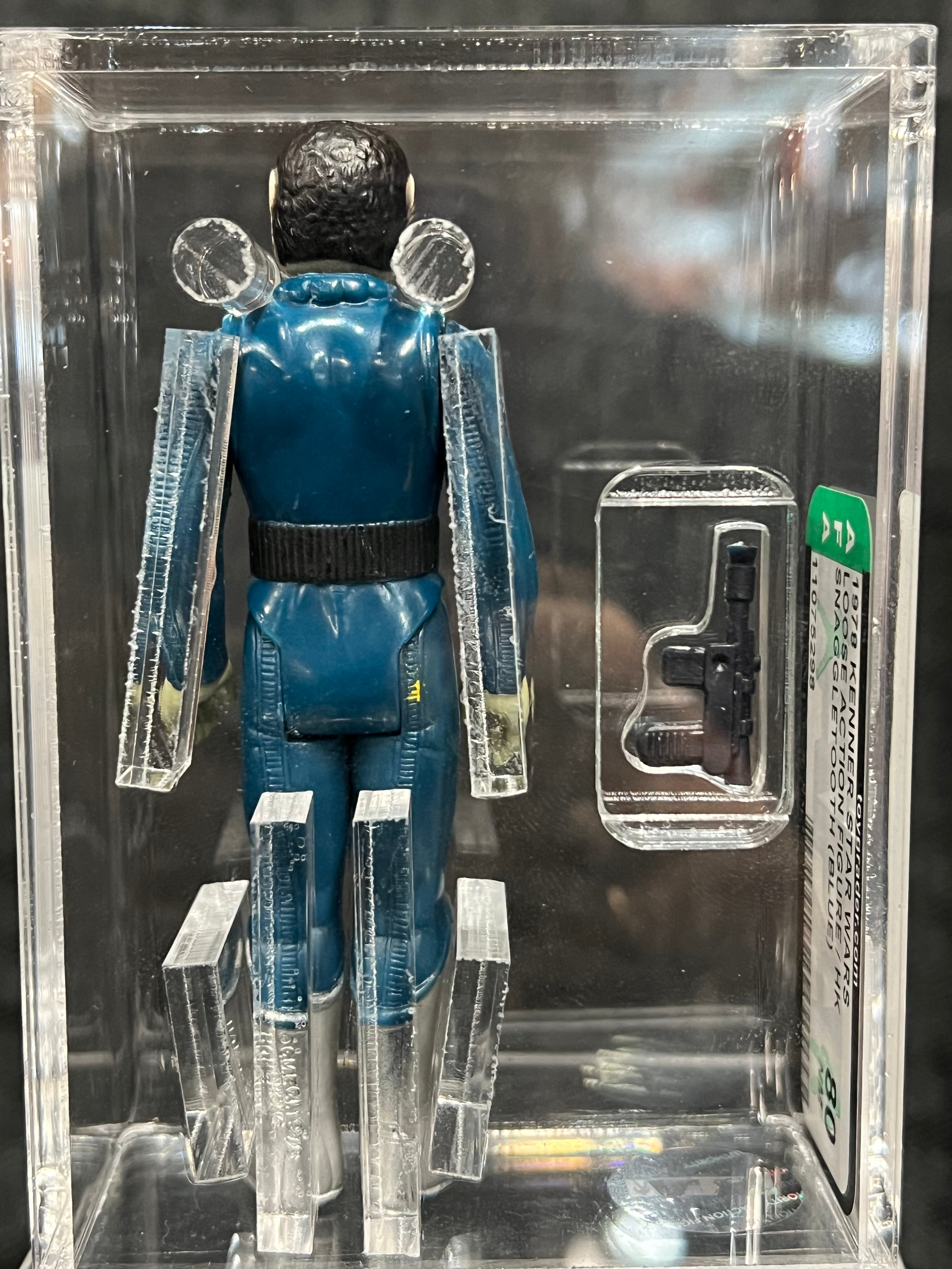 Vintage Star Wars Blue Snaggletooth AFA 80